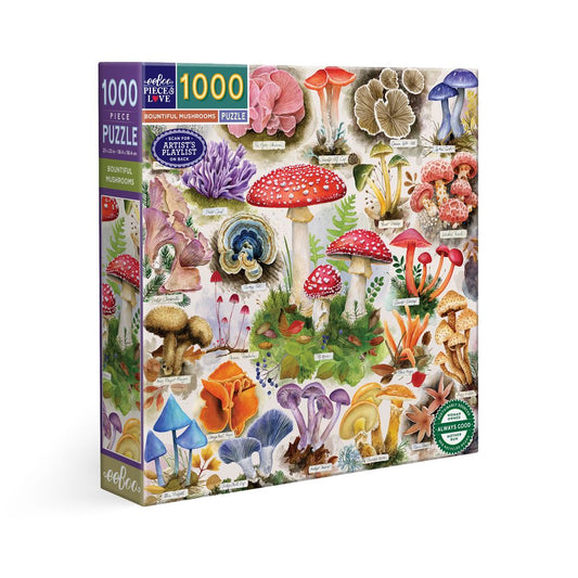 Bountiful Mushrooms, 1000 Piece Puzzle