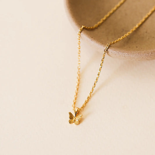 Mini Butterfly 18K Gold Plated Necklace