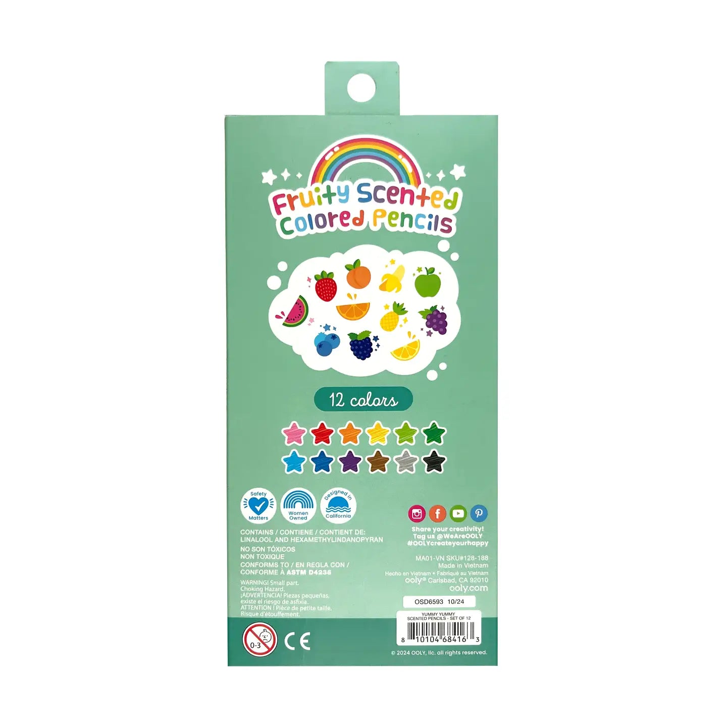 Yummy Yummy: Scented Colored Pencils, Set of 12
