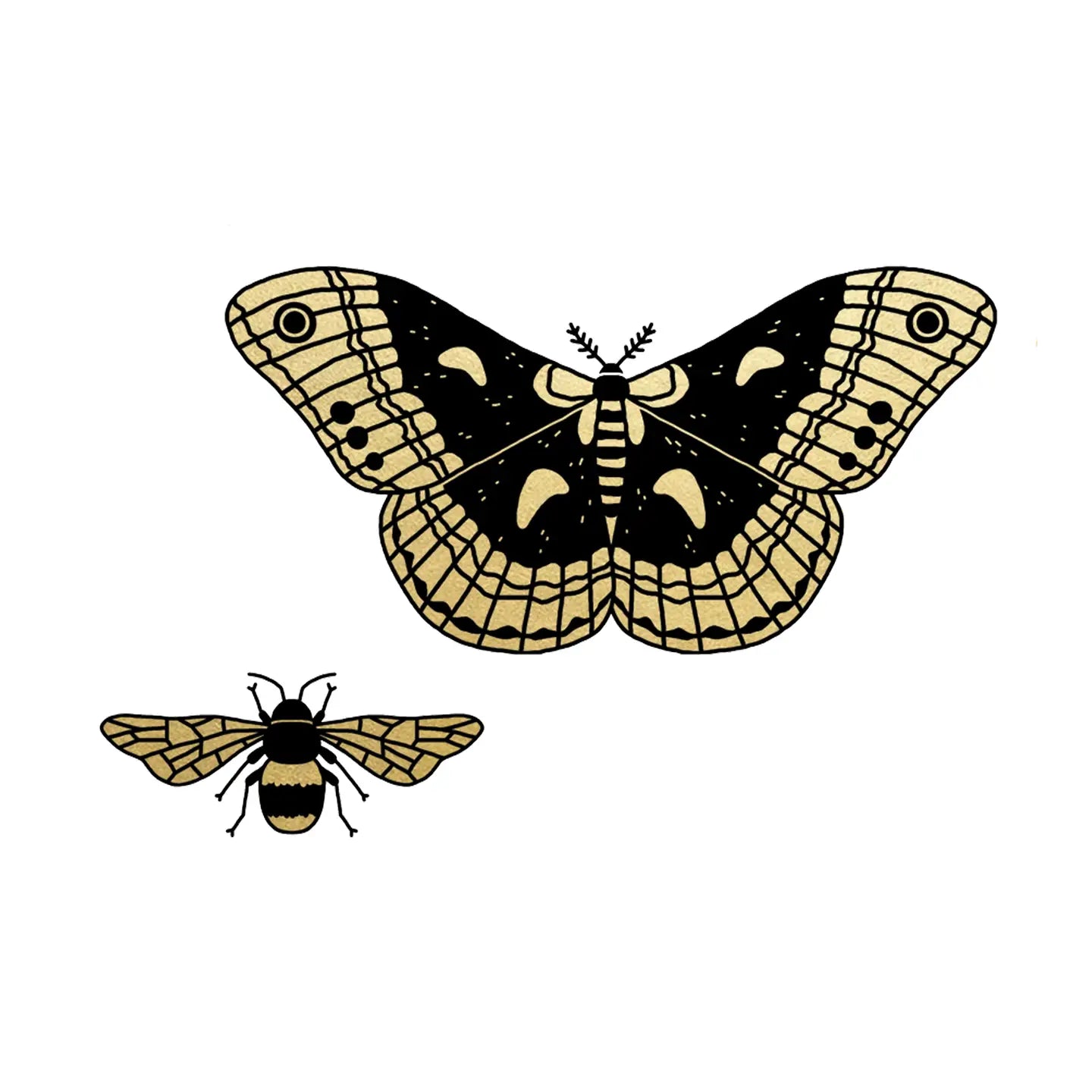 Nature Temporary Tattoo Pair