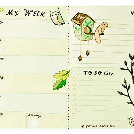 Weekly Calendar Notepad