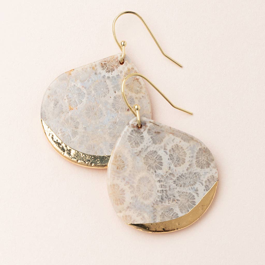 Stone Dipped Teardrop Earrings