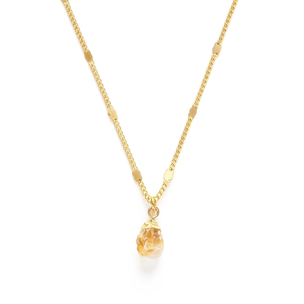 Raw Cut Gemstone Necklace
