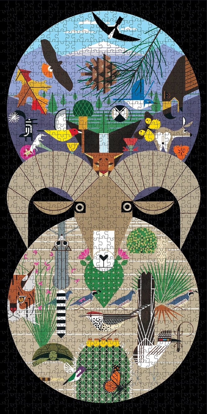 Charley Harper: The California Desert Mountains 1000-Piece Puzzle