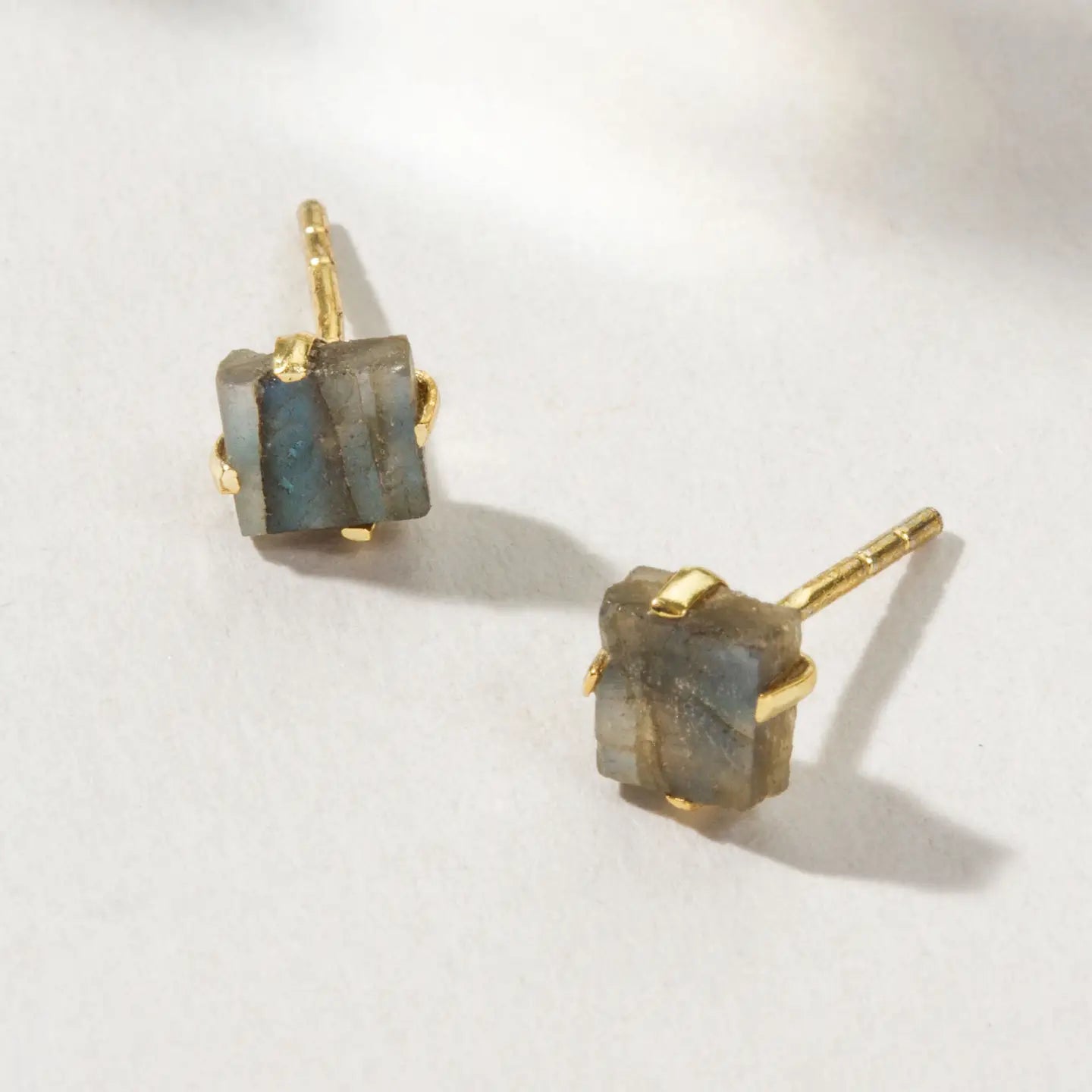 Raw Gem Post Earrings