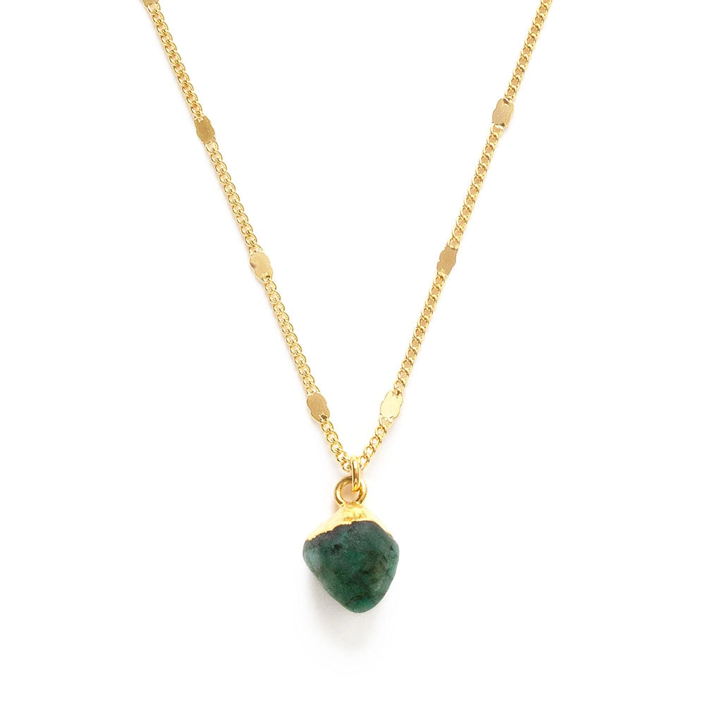 Raw Cut Gemstone Necklace