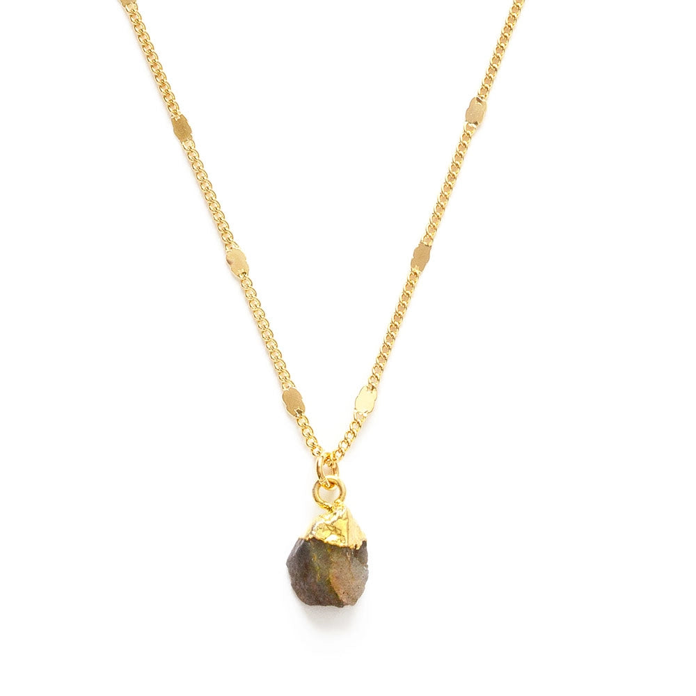 Raw Cut Gemstone Necklace