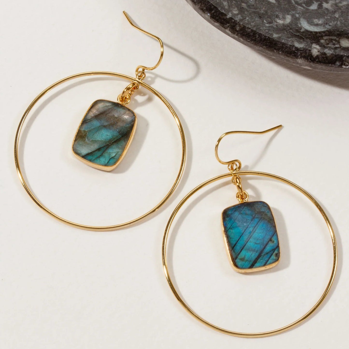 Stoney Hoop Earrings