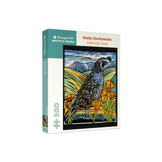 Molly Hashimoto: California Quail 500-Piece Jigsaw Puzzle