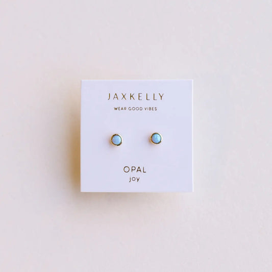 Simple Studs – Fire Opal