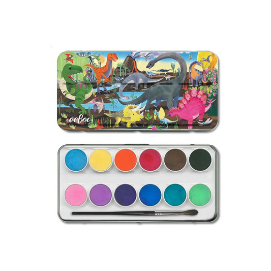 Dinosaur Watercolor Tin