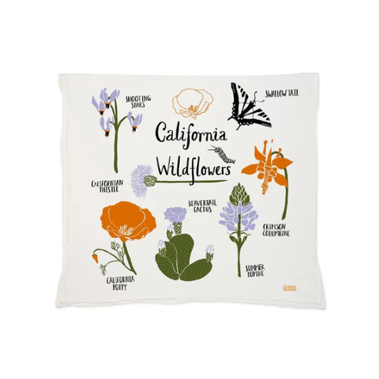 California Wildflower Tea Towel